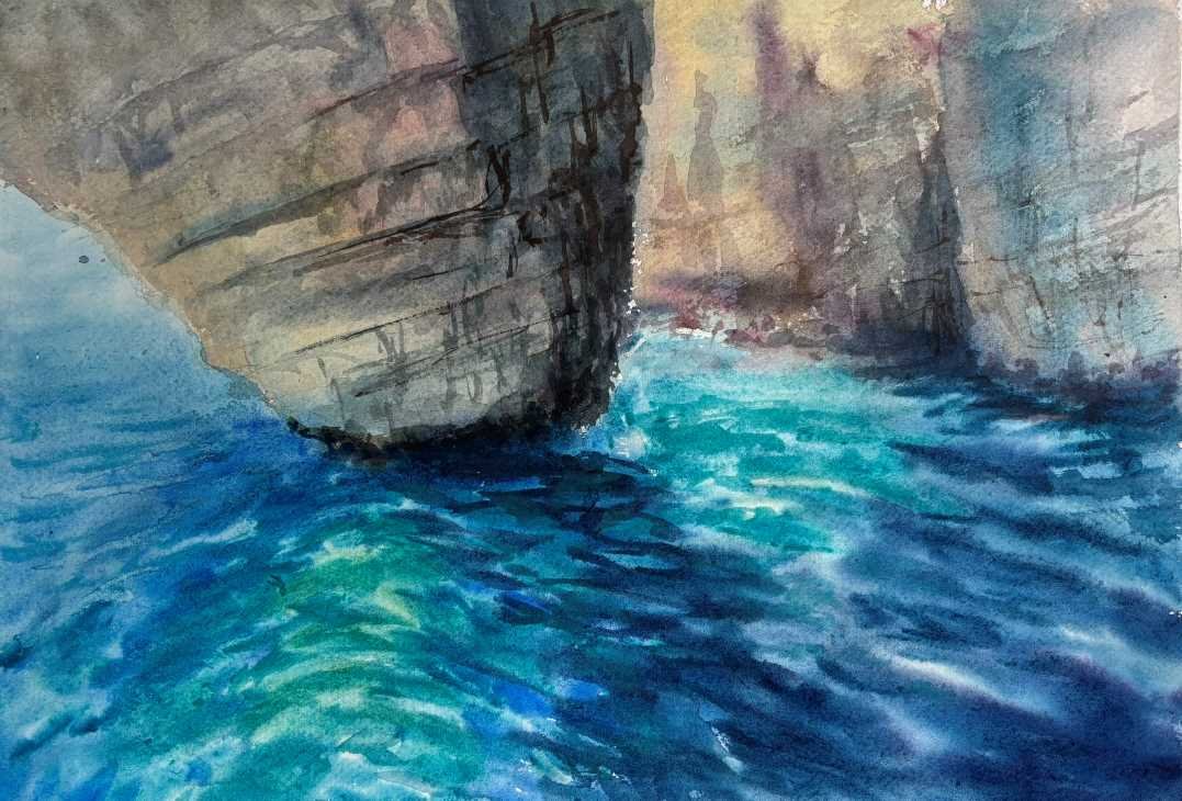 l blue cave